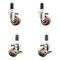 Service Caster 3 Inch 316SS High Temp Glass Filled Nylon 1-3/8 Inch Stem Caster Brake SCC, 2PK SCC-SS316EX20S314-GFNSHT-2-TLB-2-138 - alternate 5
